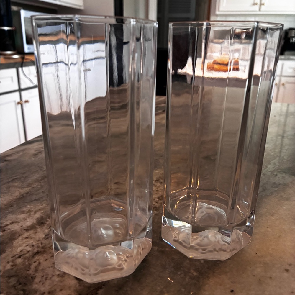 Versace tall Glasses pair. Perfect!